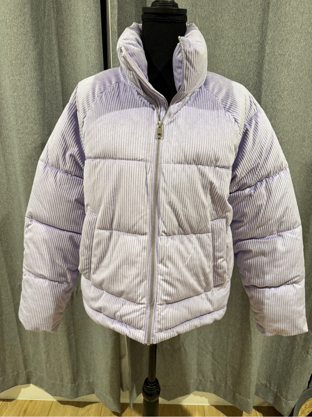 Vero Moda Light Lavender Corduroy Puffer Jacket